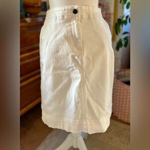 Talbots white denim skirt